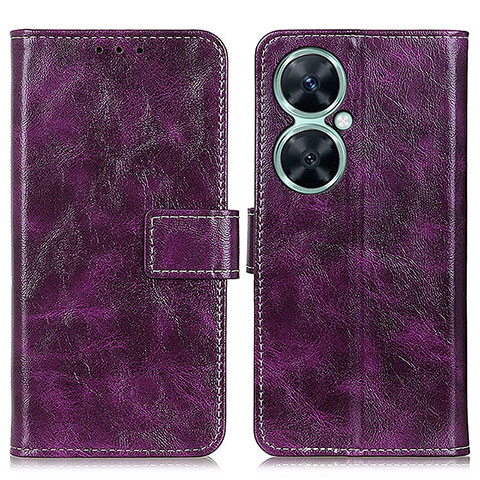 Custodia Portafoglio In Pelle Cover con Supporto K04Z per Huawei Nova 11i Viola