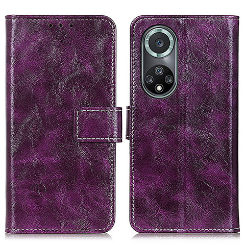 Custodia Portafoglio In Pelle Cover con Supporto K04Z per Huawei Nova 9 Pro Viola