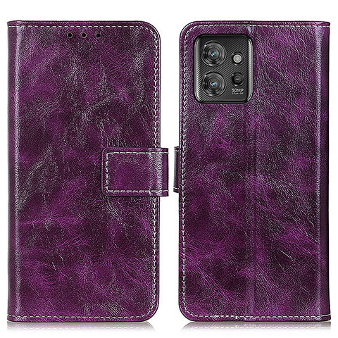 Custodia Portafoglio In Pelle Cover con Supporto K04Z per Motorola ThinkPhone 5G Viola