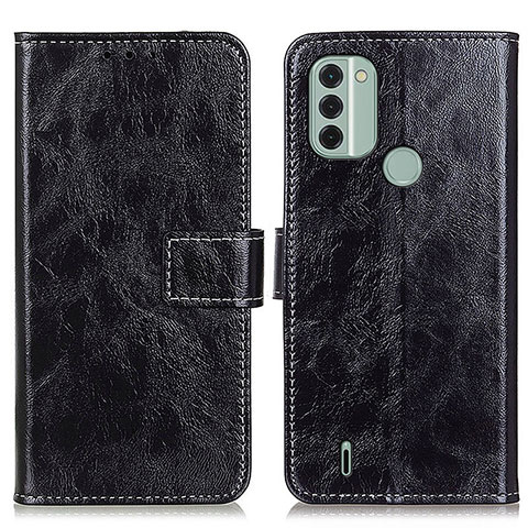 Custodia Portafoglio In Pelle Cover con Supporto K04Z per Nokia C31 Nero