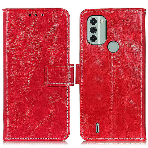 Custodia Portafoglio In Pelle Cover con Supporto K04Z per Nokia C31 Rosso