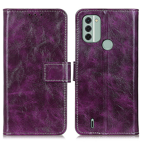 Custodia Portafoglio In Pelle Cover con Supporto K04Z per Nokia C31 Viola