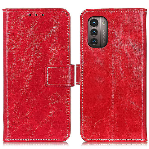 Custodia Portafoglio In Pelle Cover con Supporto K04Z per Nokia G11 Rosso