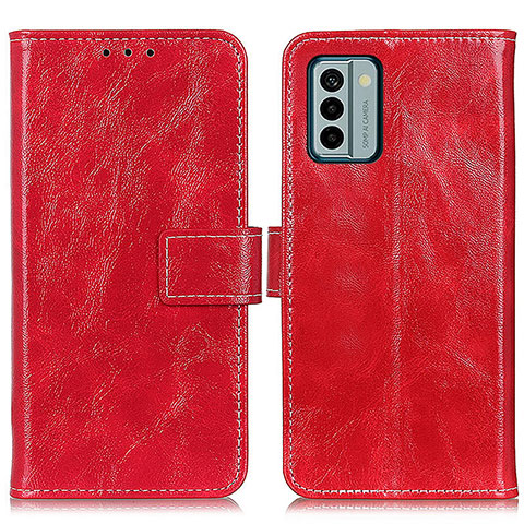 Custodia Portafoglio In Pelle Cover con Supporto K04Z per Nokia G22 Rosso