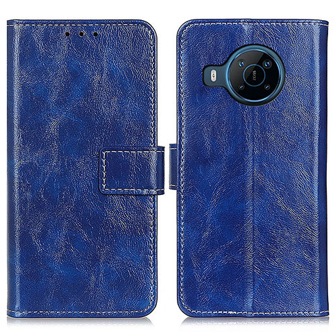 Custodia Portafoglio In Pelle Cover con Supporto K04Z per Nokia X100 5G Blu