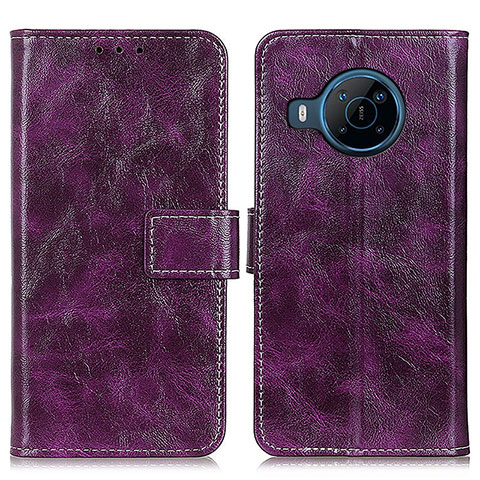 Custodia Portafoglio In Pelle Cover con Supporto K04Z per Nokia X100 5G Viola