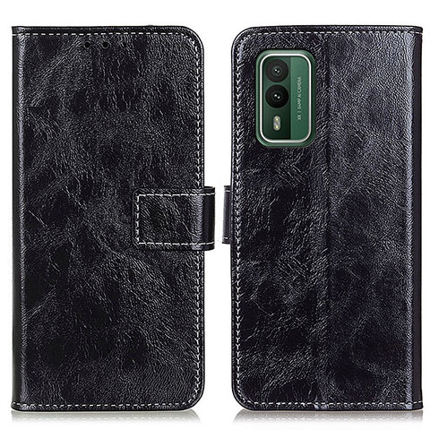 Custodia Portafoglio In Pelle Cover con Supporto K04Z per Nokia XR21 Nero