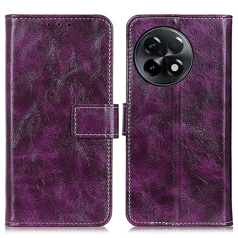 Custodia Portafoglio In Pelle Cover con Supporto K04Z per OnePlus 11R 5G Viola