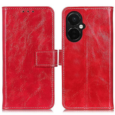 Custodia Portafoglio In Pelle Cover con Supporto K04Z per OnePlus Nord CE 3 5G Rosso