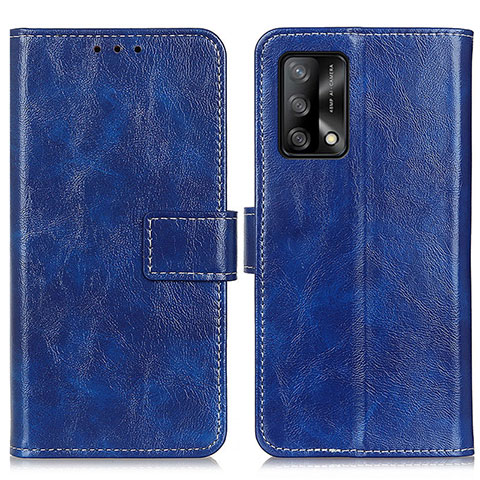 Custodia Portafoglio In Pelle Cover con Supporto K04Z per Oppo A74 4G Blu