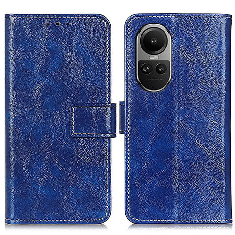 Custodia Portafoglio In Pelle Cover con Supporto K04Z per Oppo Reno10 5G Blu