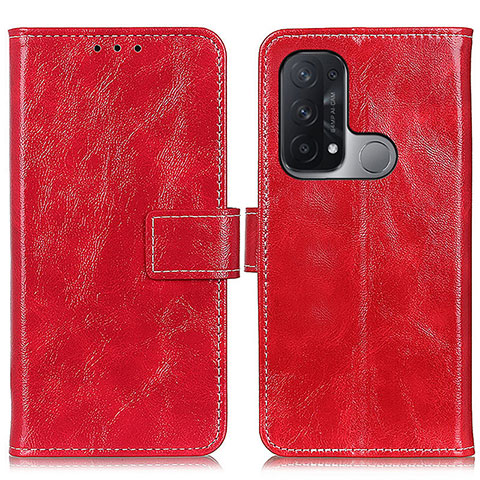 Custodia Portafoglio In Pelle Cover con Supporto K04Z per Oppo Reno5 A Rosso