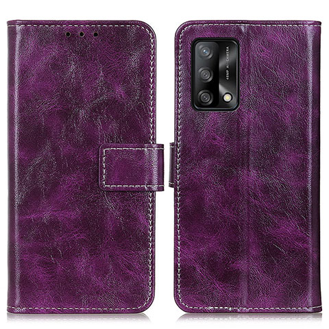 Custodia Portafoglio In Pelle Cover con Supporto K04Z per Oppo Reno6 Lite Viola