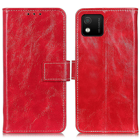 Custodia Portafoglio In Pelle Cover con Supporto K04Z per Wiko Y52 Rosso