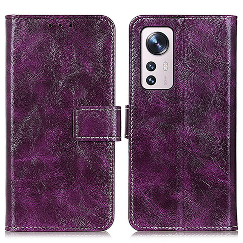 Custodia Portafoglio In Pelle Cover con Supporto K04Z per Xiaomi Mi 12S Pro 5G Viola