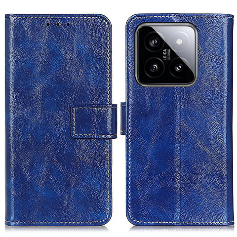 Custodia Portafoglio In Pelle Cover con Supporto K04Z per Xiaomi Mi 14 Pro 5G Blu