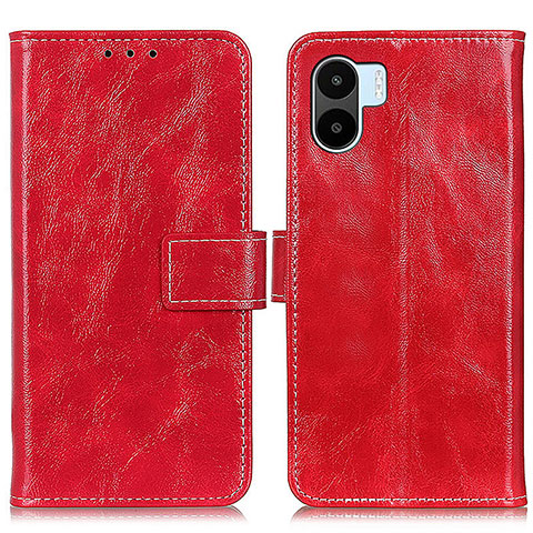 Custodia Portafoglio In Pelle Cover con Supporto K04Z per Xiaomi Poco C50 Rosso