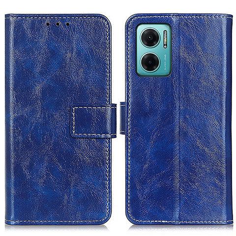 Custodia Portafoglio In Pelle Cover con Supporto K04Z per Xiaomi Redmi 10 5G Blu