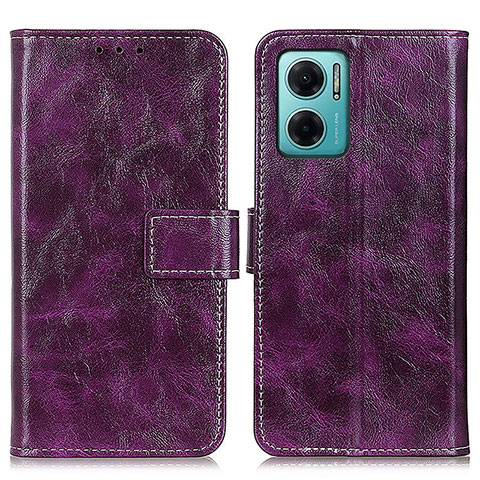 Custodia Portafoglio In Pelle Cover con Supporto K04Z per Xiaomi Redmi 10 5G Viola