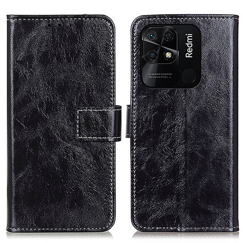 Custodia Portafoglio In Pelle Cover con Supporto K04Z per Xiaomi Redmi 10 Power Nero