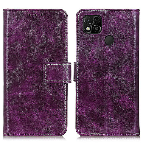 Custodia Portafoglio In Pelle Cover con Supporto K04Z per Xiaomi Redmi 10A 4G Viola