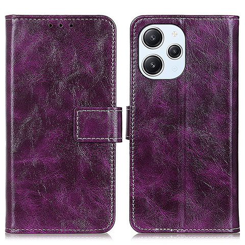 Custodia Portafoglio In Pelle Cover con Supporto K04Z per Xiaomi Redmi 12 4G Viola