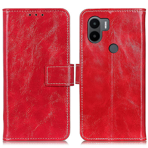 Custodia Portafoglio In Pelle Cover con Supporto K04Z per Xiaomi Redmi A1 Plus Rosso