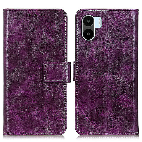 Custodia Portafoglio In Pelle Cover con Supporto K04Z per Xiaomi Redmi A1 Viola