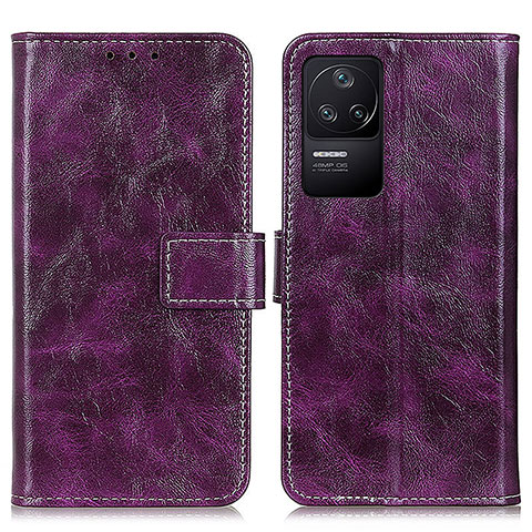 Custodia Portafoglio In Pelle Cover con Supporto K04Z per Xiaomi Redmi K40S 5G Viola