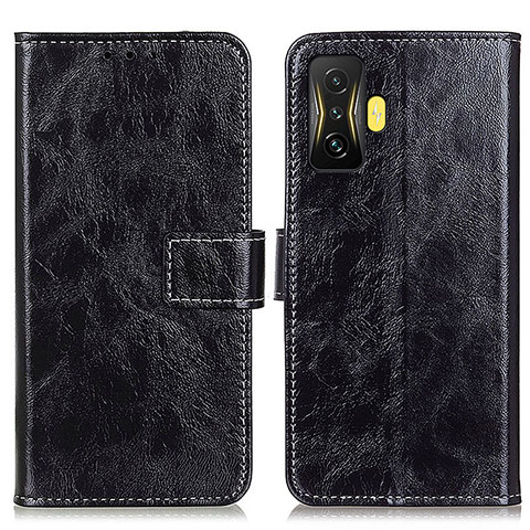 Custodia Portafoglio In Pelle Cover con Supporto K04Z per Xiaomi Redmi K50 Gaming 5G Nero