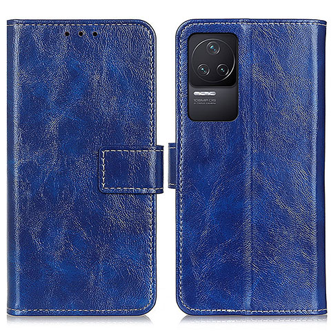 Custodia Portafoglio In Pelle Cover con Supporto K04Z per Xiaomi Redmi K50 Pro 5G Blu