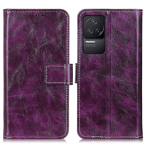 Custodia Portafoglio In Pelle Cover con Supporto K04Z per Xiaomi Redmi K50 Pro 5G Viola