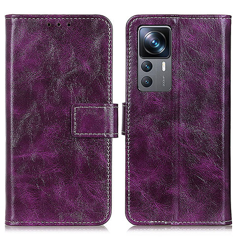 Custodia Portafoglio In Pelle Cover con Supporto K04Z per Xiaomi Redmi K50 Ultra 5G Viola