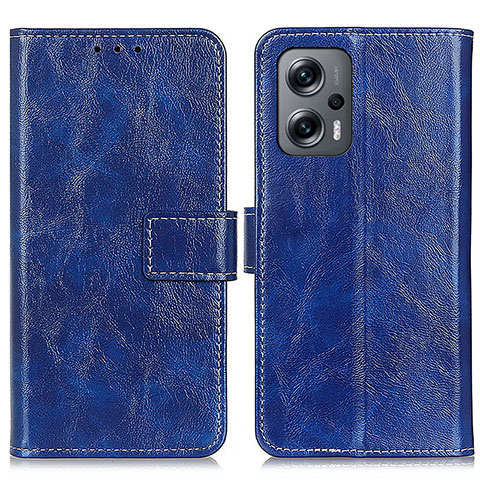 Custodia Portafoglio In Pelle Cover con Supporto K04Z per Xiaomi Redmi K50i 5G Blu