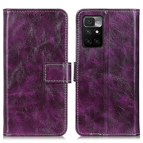 Custodia Portafoglio In Pelle Cover con Supporto K04Z per Xiaomi Redmi Note 11 4G (2021) Viola