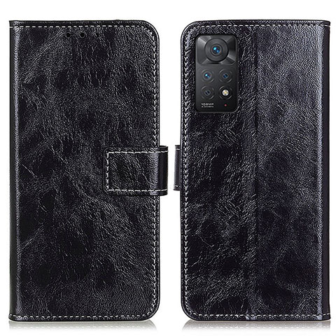 Custodia Portafoglio In Pelle Cover con Supporto K04Z per Xiaomi Redmi Note 11 Pro 5G Nero