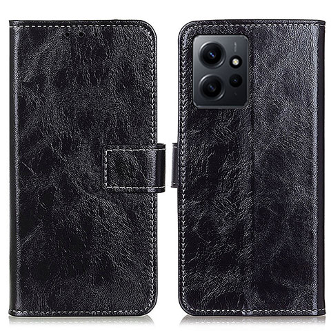 Custodia Portafoglio In Pelle Cover con Supporto K04Z per Xiaomi Redmi Note 12 4G Nero