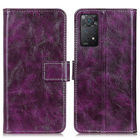 Custodia Portafoglio In Pelle Cover con Supporto K04Z per Xiaomi Redmi Note 12 Pro 4G Viola