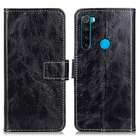 Custodia Portafoglio In Pelle Cover con Supporto K04Z per Xiaomi Redmi Note 8 (2021) Nero