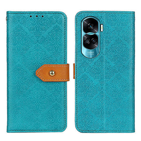 Custodia Portafoglio In Pelle Cover con Supporto K05Z per Huawei Honor 90 Lite 5G Verde