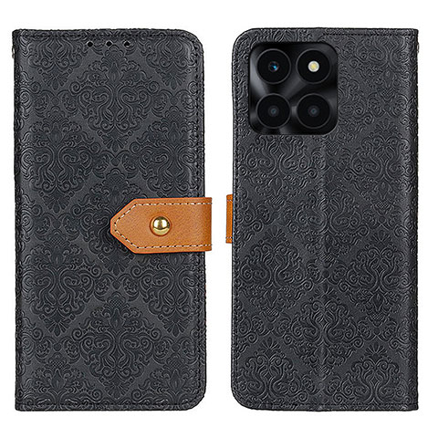 Custodia Portafoglio In Pelle Cover con Supporto K05Z per Huawei Honor X8b Nero