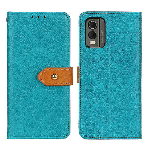 Custodia Portafoglio In Pelle Cover con Supporto K05Z per Nokia C32 Verde