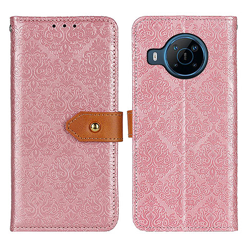 Custodia Portafoglio In Pelle Cover con Supporto K05Z per Nokia X100 5G Rosa