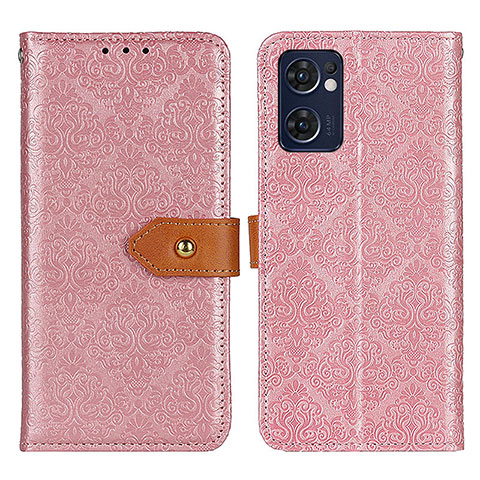 Custodia Portafoglio In Pelle Cover con Supporto K05Z per OnePlus Nord CE 2 5G Rosa