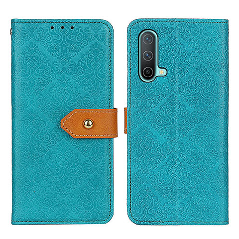 Custodia Portafoglio In Pelle Cover con Supporto K05Z per OnePlus Nord CE 5G Verde