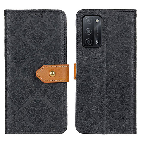 Custodia Portafoglio In Pelle Cover con Supporto K05Z per Oppo A53s 5G Nero