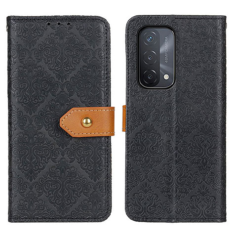 Custodia Portafoglio In Pelle Cover con Supporto K05Z per Oppo A54 5G Nero