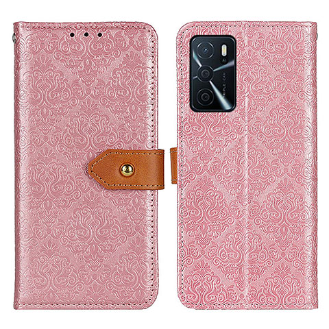 Custodia Portafoglio In Pelle Cover con Supporto K05Z per Oppo A54s Rosa