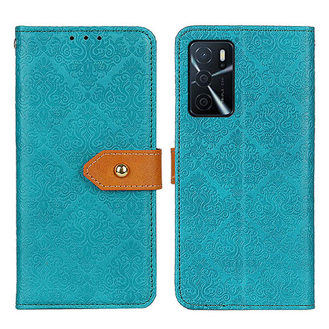 Custodia Portafoglio In Pelle Cover con Supporto K05Z per Oppo A54s Verde