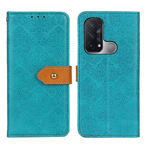 Custodia Portafoglio In Pelle Cover con Supporto K05Z per Oppo Reno5 A Verde